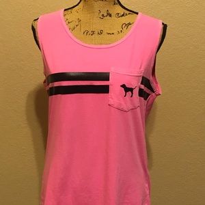 PINK logo muscle tank